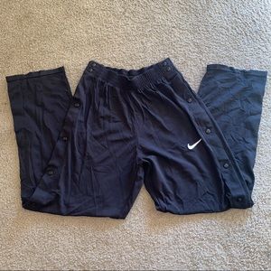 Men’s Nike Team All Black Tear Away Sweatpants Size Medium
